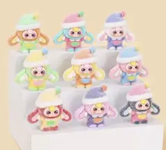 ベビースリー パジャマ兎 ミニフィギュア キーホルダー 9個セット