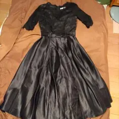 結婚式　ドレス　ワンピース　黒　レース　Sサイズ　ほぼ未使用