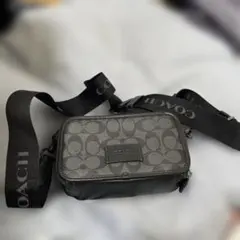 m様専用、COACH グレー レザー ショルダーバッグ