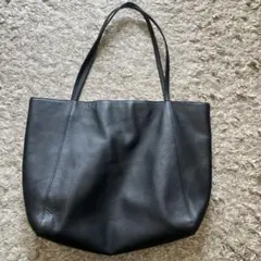 BEAMS HEART ブラックトートバッグ 本革