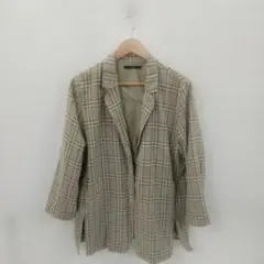 値下◎4.9◎M242◎カスタネ◎チェック◎テ−ラド◎ジャケット◎F