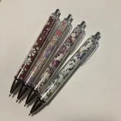ハンドメイド シャープペンリバティ柄４本