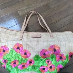 kate spade 刺繍トートバッグ ベージュ