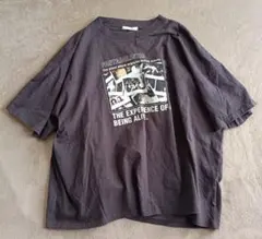 SPINNS ビッグシルエット 半袖Tシャツ Mサイズ ダークグレーのサムネイル