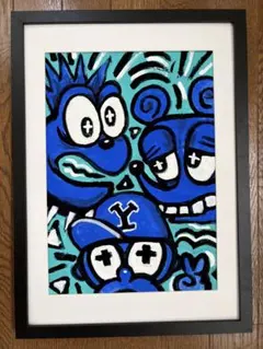 手描イラスト ポップアート浮世絵風【ジャンプ！, ポスカアート/B5