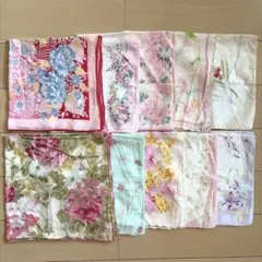 【ブランドハンカチ 10枚】ギラロッシュバルマンユキコハナイ他花柄まとめ売りのサムネイル