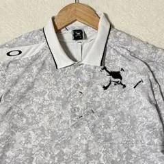 Oakley スカル　総柄ポロシャツ　☆美品☆