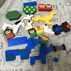 車　タイヤ　LEGO 赤のバケツ　動物　ブロック　セット　まとめ売り