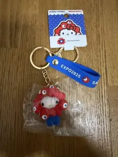大阪関西万博　サンリオ　立体マスコット　キーホルダー　ミャクミャク　ハローキティ