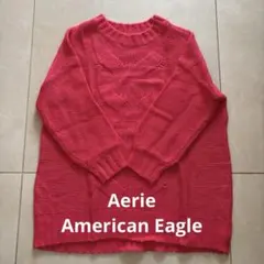 American Eagle Aerie ピンクケーブルニット