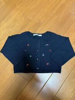 familiar カーディガン 80 ネイビー