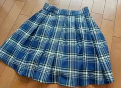 ハニーズ　 colza チェックプリーツスカート　ブルー　S