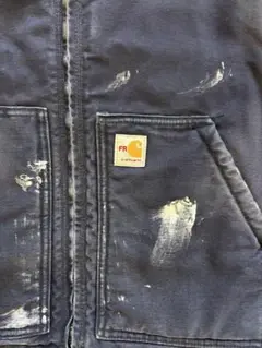 カーハート　Carhartt FR ペイント　ボロ　エイジング　裏ボアベスト