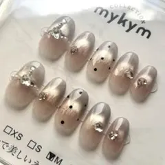 現品 ネイルチップ 韓国 上品ピンクミラー♡