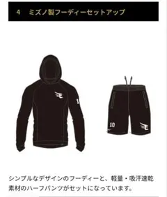 楽天イーグルス ファンクラブ特典フーディーセットアップL 楽天イーグルス ファンクラブ2026 ミズノ製フーディーセットアップ