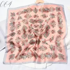 064 スカーフ バンダナ 大判 大きめ オシャレ 水玉 花柄