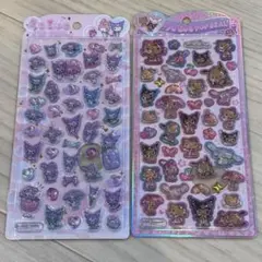 マイメロandクロミ 日焼けキティ うるちゅるポップシール 2点セット