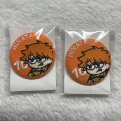 ハイキュー ジロリ 刺繍 缶バッチ 日向翔陽 2枚
