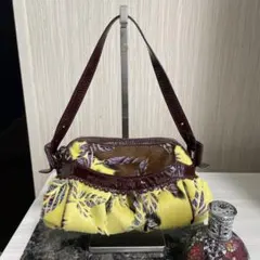 美品　DESMO デズモ　ハンドバッグ　ハラコ×エナメル　イタリア製　高級レザー