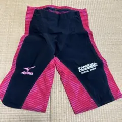 Mizuno 競泳水着 黒/赤 ストライプ