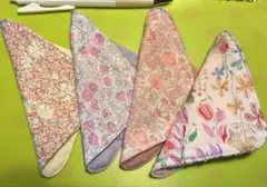 11/11 ポケットハンカチ4ケ「リバティプリント」ハンドメイド