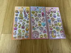値下げ　ぷくキラ チャームステッカー バルーンステッカー　3個セット 平成レトロ