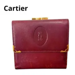 Cartier カルティエ マストライン がま口 二つ折り財布 ボルドーのサムネイル