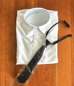 【新品】長袖　ワイシャツ　白シャツ　160 ネクタイ付き