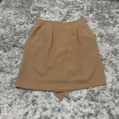 ミニスカート ブラウン　リボン