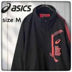 asics ブラック×オレンジ ウェア ジャケット M 【古着】