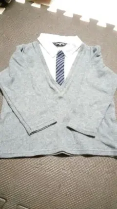 コムサイズム レイヤード 長袖シャツ 90㎝