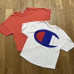 【Champion】キッズ ビッグロゴTシャツ 2枚セット（140cm）