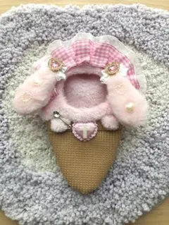 ぬい服 着ぐるみ にじぱぺっと ちびぐるみ 10cm アイスうさ耳　量産　ピンク
