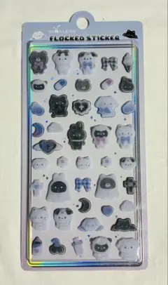 フロッキーシール　ふわふわ　立体シール