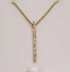 スタージュエリーK10 50cm 0.06ctダイヤバーネックレス☆アガット 