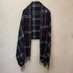 AZUL＊bymoussyネイビーチェック柄　大判マフラー☆新品未使用