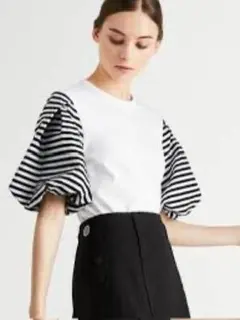 ボーダーズアットバルコニー PUFF SLEEVE TEE 半袖のサムネイル