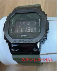 CASIO G-SHOCK 腕時計 迷彩柄 GM-5600B ステンレスベゼル