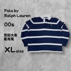 ポロラルフローレン ラガーシャツ XL 紺白 ボーダー 常田大希着用風 00s