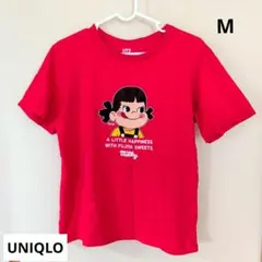 UNIQLO ペコちゃん 半袖 Tシャツ sizeM 赤 100％綿のサムネイル