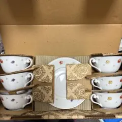 ニットーロイヤル　花柄 ティーカップセット 6個