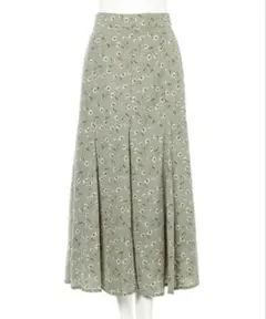 INGNI 花柄ロングスカート フレアスカート 小花柄 グリーン系