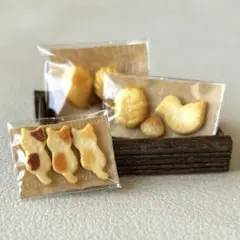 ＊ミニチュア＊ 焼き菓子セット　ねこ　ことり　くり　葉っぱ　マドレーヌ