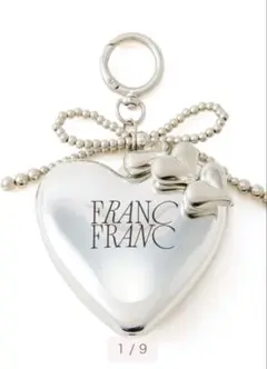Francfranc チャーム付き ミラー＆ブラシ シルバーのサムネイル