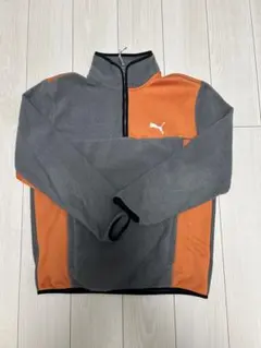 Puma ハーフジップフリース XL グレー/オレンジ