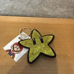 新品未使用　スーパーマリオ　スター　キーホルダー　キラキラチャーム