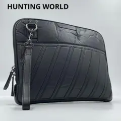 美品】HUNTING WORLD バチュークロス ショルダーバッグ 黒 - メルカリ
