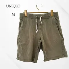 ユニクロ　ショートパンツ　カーキ　M 綿100% カットソー　伸縮性　カジュアル