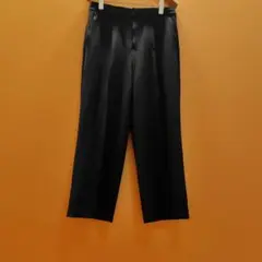 ブラック ワイドパンツ ベルトループ付き