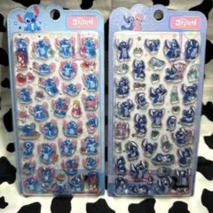 【正規品】スティッチ　3D立体　ボンボンドロップシール　2枚セット